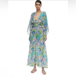 Dodo Bar Or Shelly Cutout Floral-Print Cotton Voile Maxi Dress